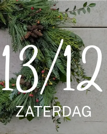 Workshop "Kerstkrans maken" - Za 13/12/2025 14u-16u 